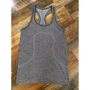 Lululemon Swiftly Tech Racerback Black White Striped Size 8